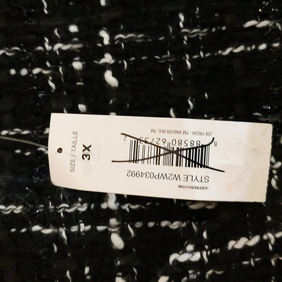 Joe Fresh| NWT Black and White Tweed Plaid Sleeveless Mnii Dress - Picture 12 of 16